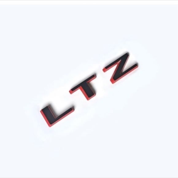 2021-2019 OEM 3 Pack Silverado LTZ Emblems 3D Letters Badges Replacement Redline - Picture 4 of 6